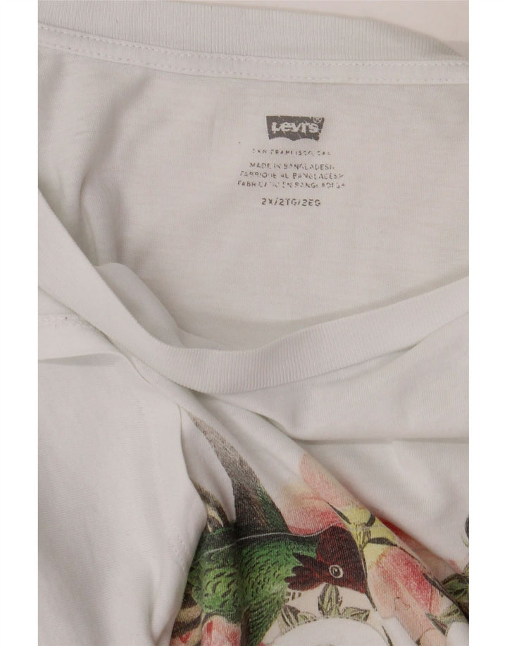 Levi's T-Shirt Graphique Top 2XL Homme Blanc