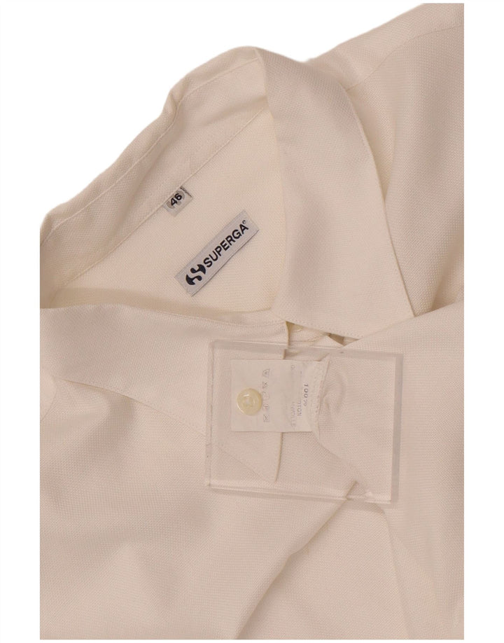 Superga Chemise Femme IT 46 Large Blanc Coton