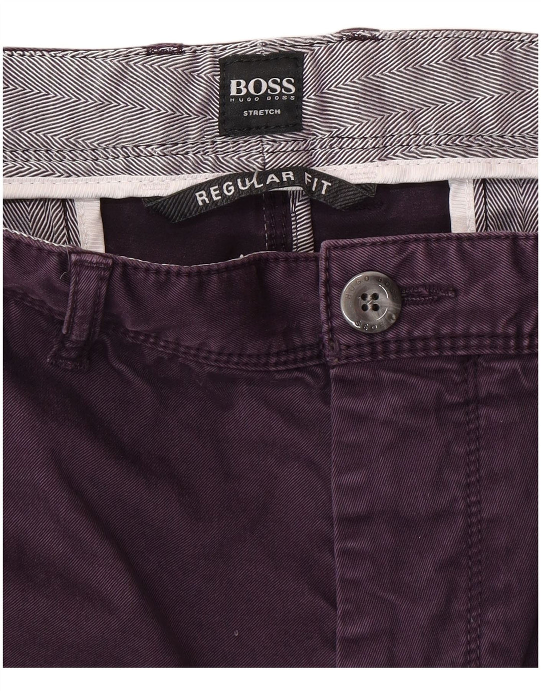 HUGO BOSS Pantalon Chino Droit Coupe Regular Homme W38 L30 Violet