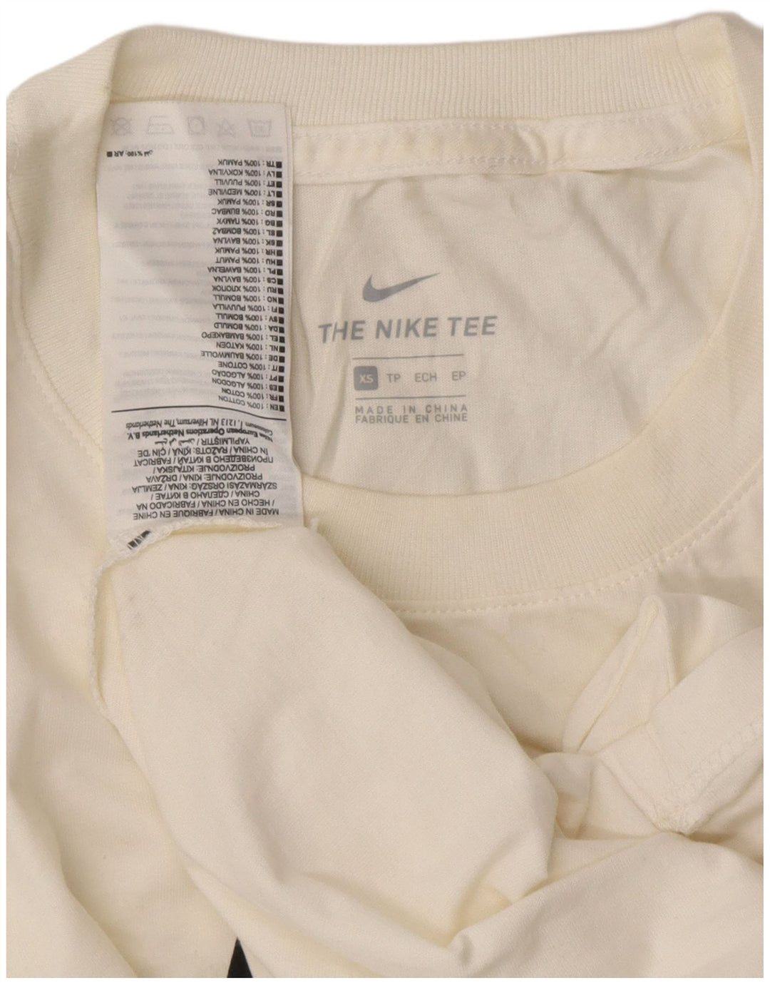 NIKE T-shirt graphique pour femme UK 6 XS Blanc