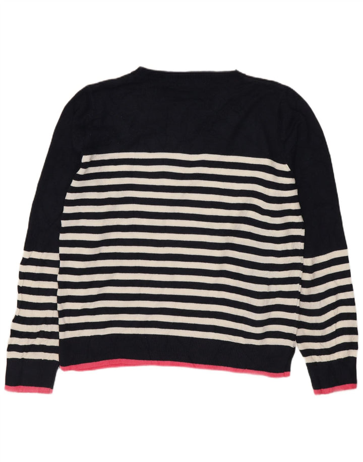 Marks & Spencer Pull à col rond pour femme UK 14 Bleu marine moyen