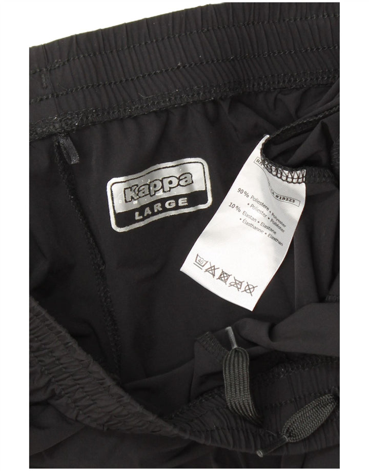 KAPPA Short de Sport Graphique Homme Grand Noir Polyester