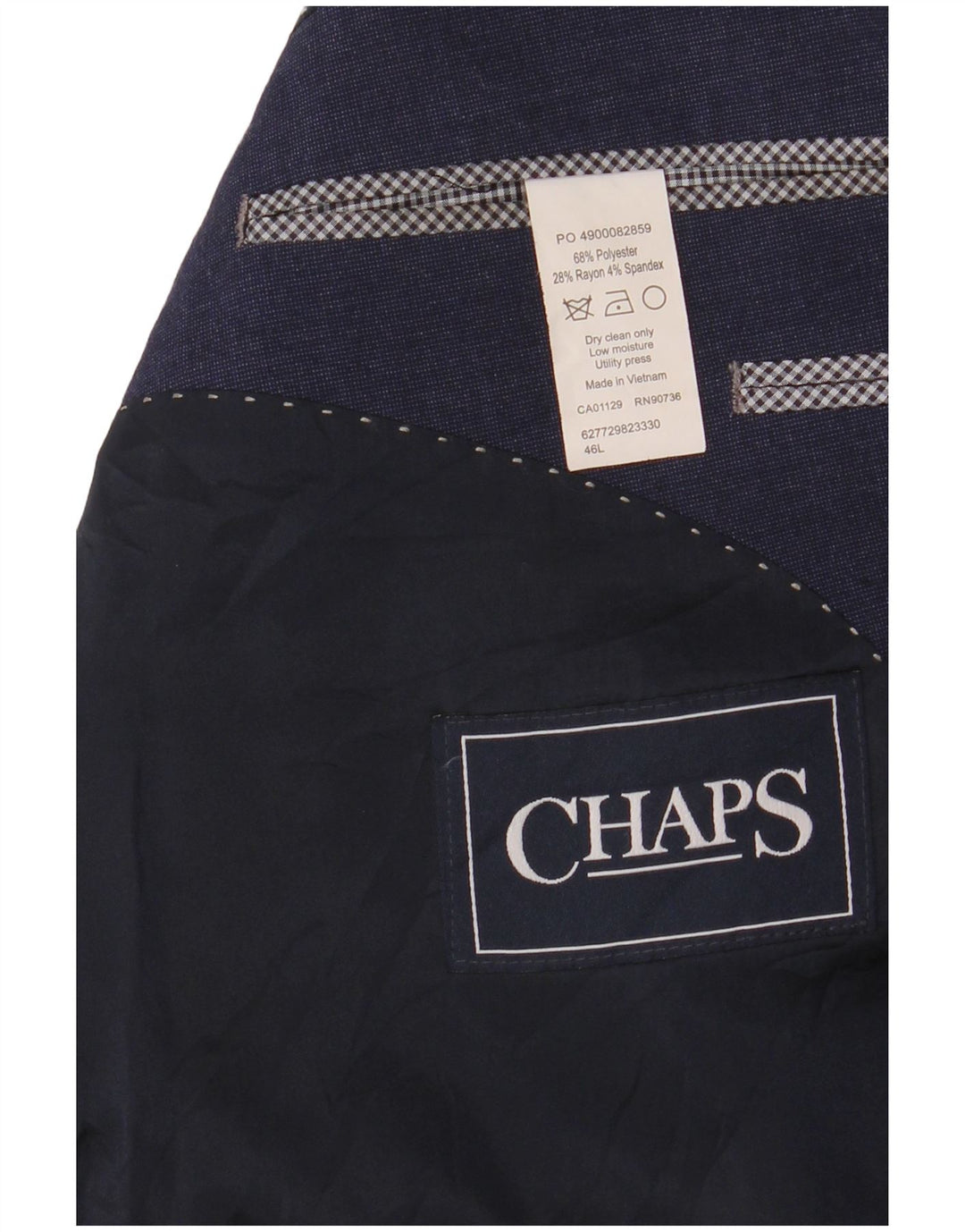 CHAPS Veste Blazer 2 Boutons Homme UK 46 3XL Bleu Marine Polyester