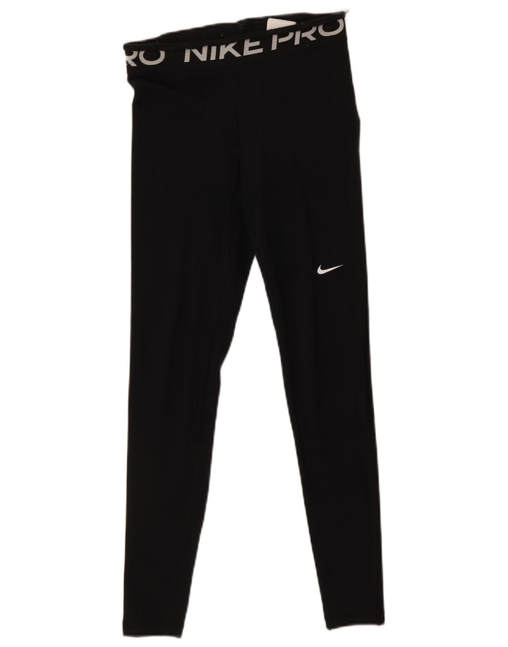 Nike Legging graphique Dri Fit pour femme UK 10 Small Noir Polyester