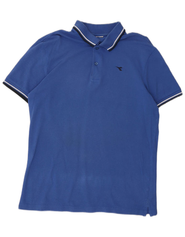 Diadora Polo Homme Bleu Moyen