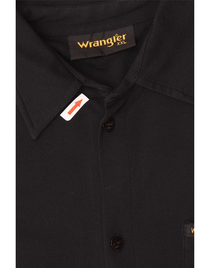 Wrangler Chemise à manches courtes pour homme 2XL Noir Polyamide
