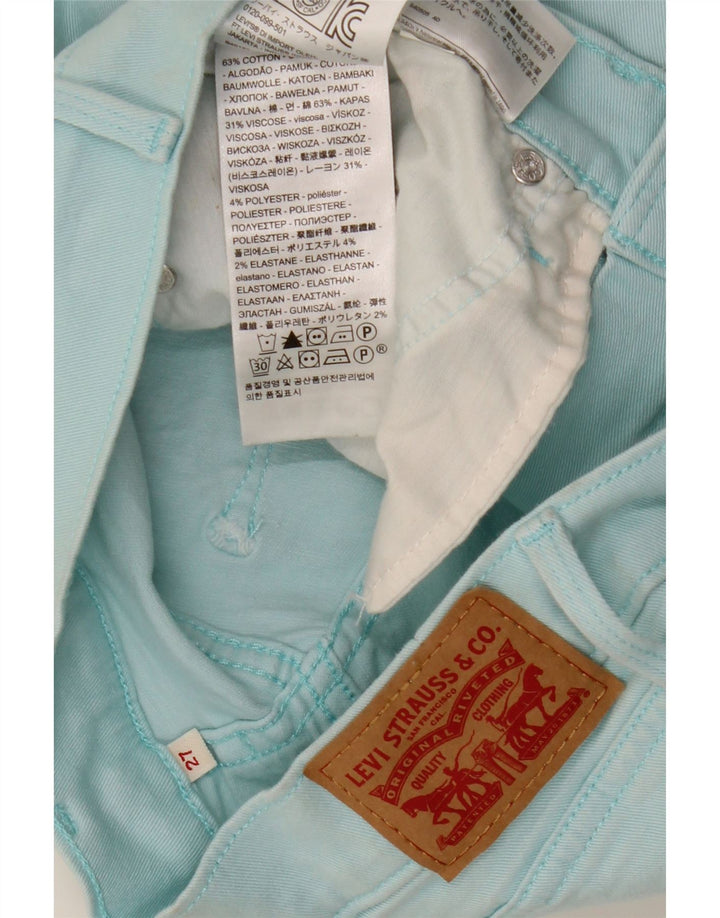 LEVI'S Short en Jean Femme W27 Petit Turquoise Coton