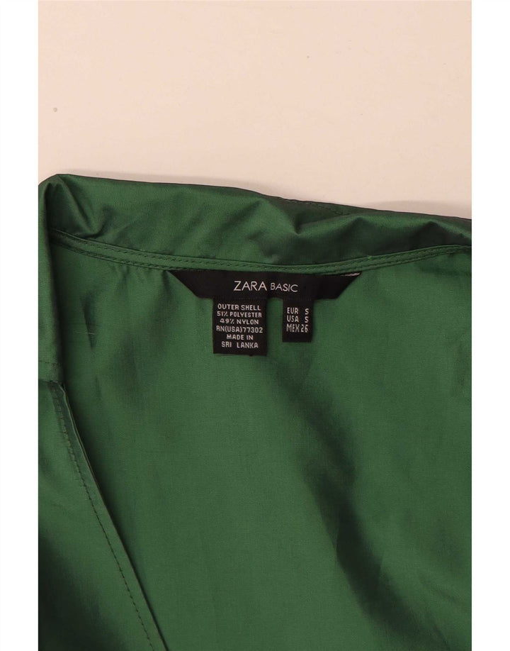 Zara Femme Robe Maxi Sans Manches UK 10 Petit Vert Polyester