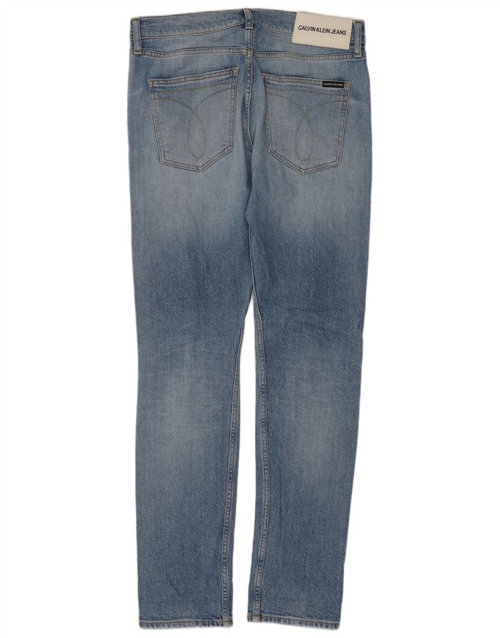 CALVIN KLEIN Jean Slim effet vieilli W31 L32 pour homme en coton bleu