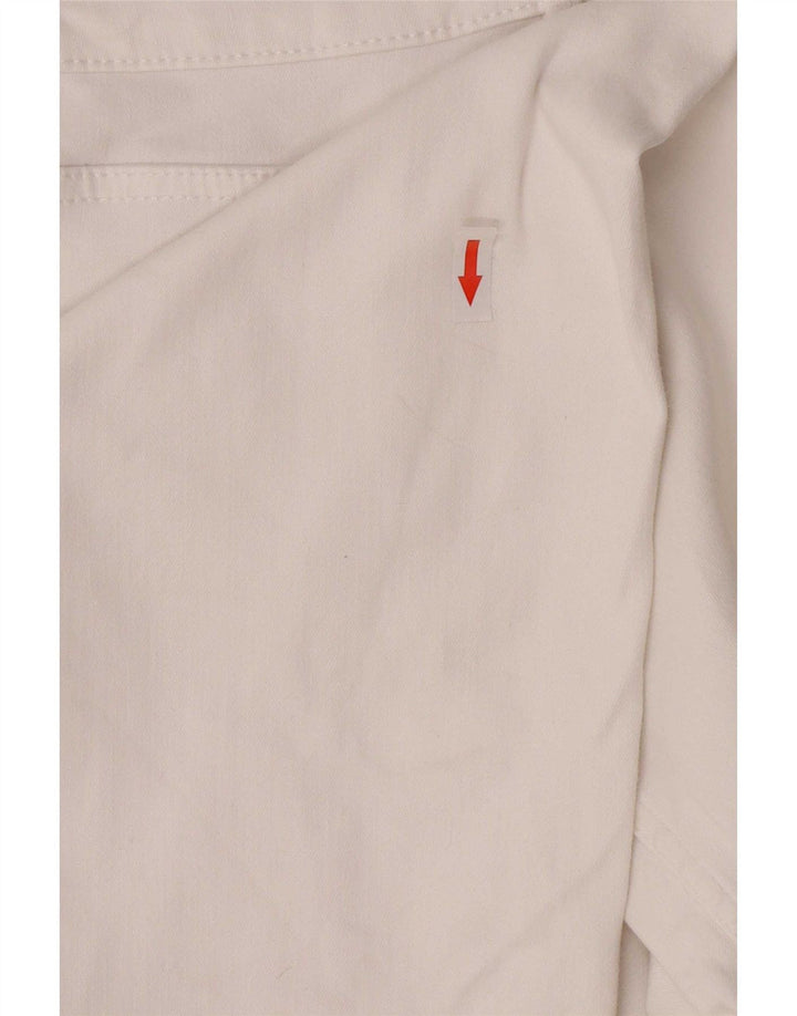 Marks & Spencer Jean court pour femme UK 12 Medium W28 L23 Coton blanc