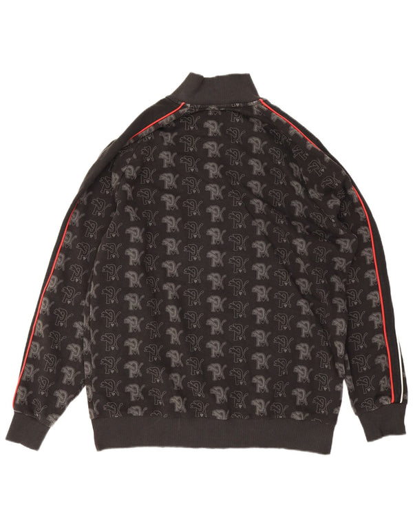 Puma Veste de survêtement graphique pour homme Taille L en coton noir