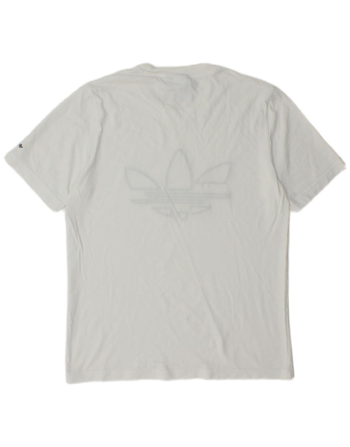 ADIDAS T-shirt graphique pour hommes, petit, blanc