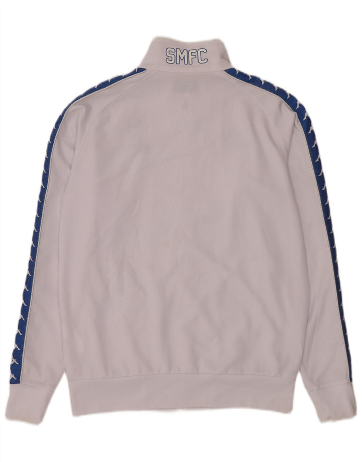 Kappa Veste de Survêtement Graphique Homme Blanc Moyen Polyester Colorblock