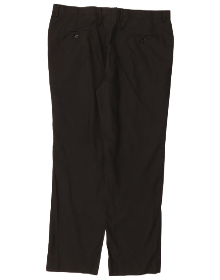 TOMMY HILFIGER Pantalon de Costume Droit Homme W40 L31 Noir Polyester
