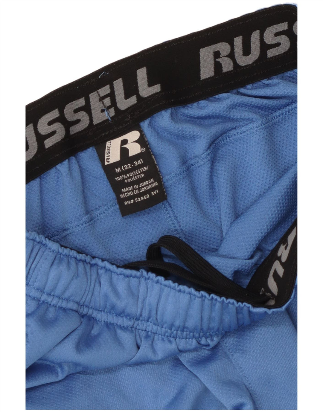 Russell Athletic Short de sport pour homme en polyester color block bleu moyen