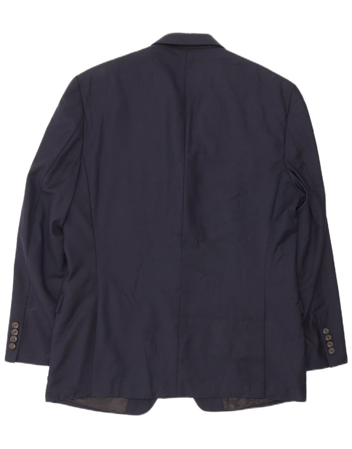 Ralph Lauren Veste blazer à 2 boutons pour homme UK 42 Large Bleu marine en laine classique