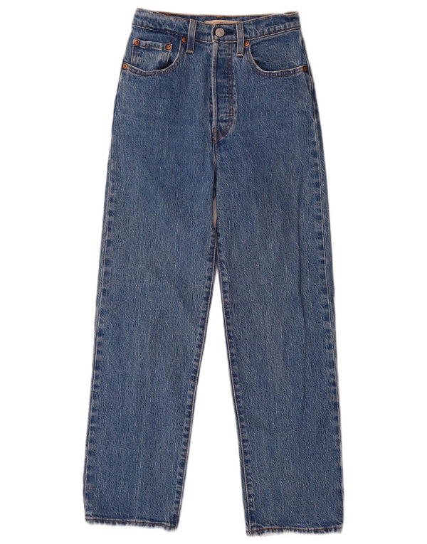 Levi's Jean Droit Taille Haute Ribcage Femme W24 L29 Bleu Coton