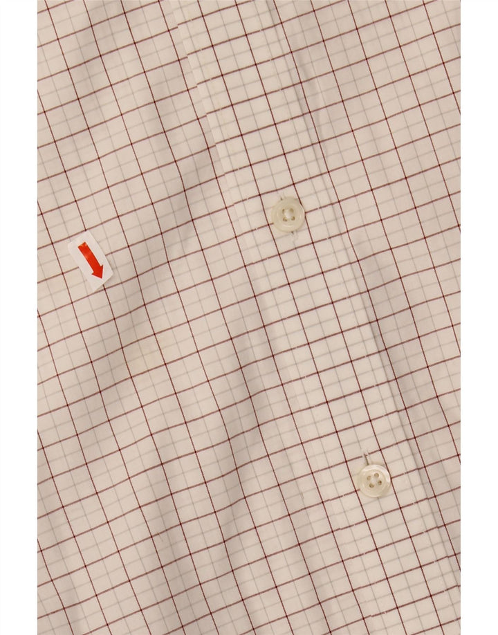 J. CREW Chemise Slim Homme Taille 17 1/2 XL Coton à Carreaux Blanc