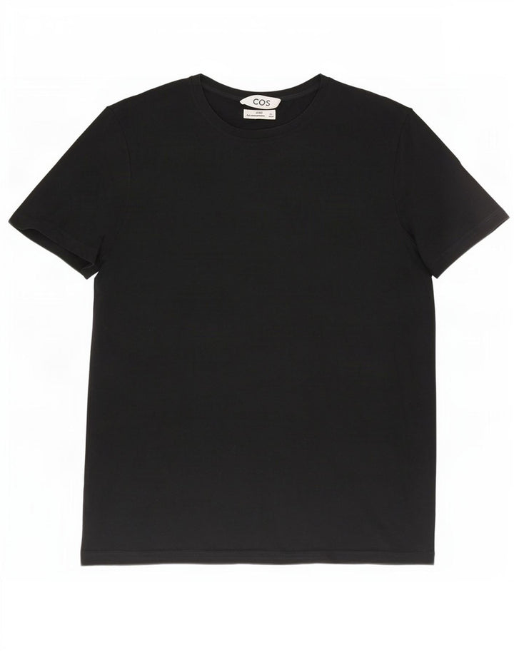 Cos T-Shirt régulier pour hommes, grand, en coton noir