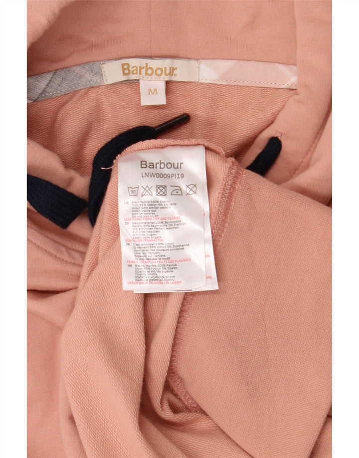 BARBOUR Pull à capuche homme en coton rose moyen