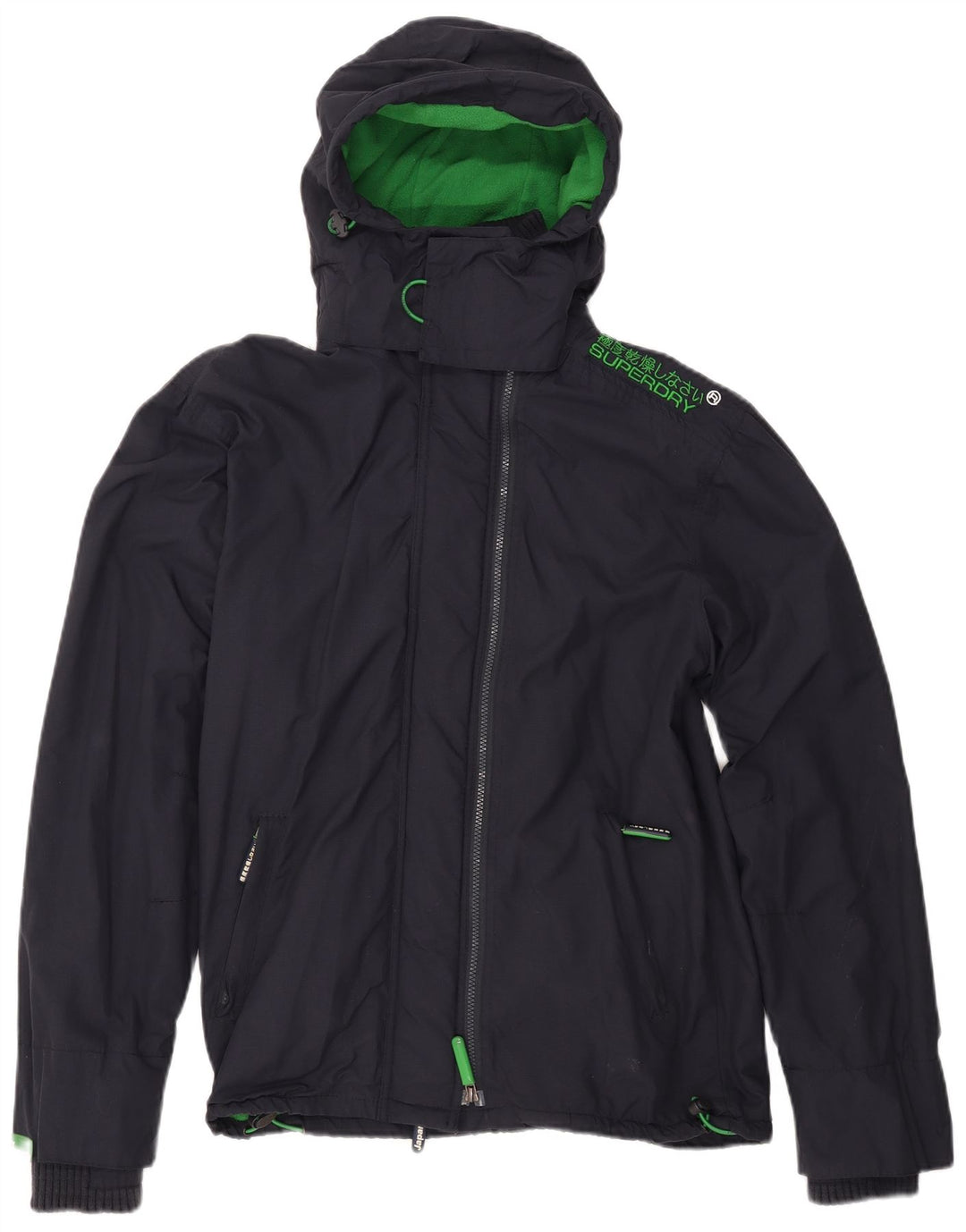 SUPERDRY Veste coupe-vent à capuche Windcheater pour homme UK 42 XL Bleu marine