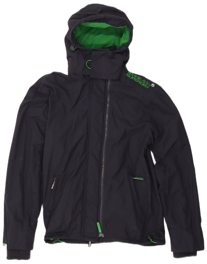 SUPERDRY Veste coupe-vent à capuche Windcheater pour homme UK 42 XL Bleu marine