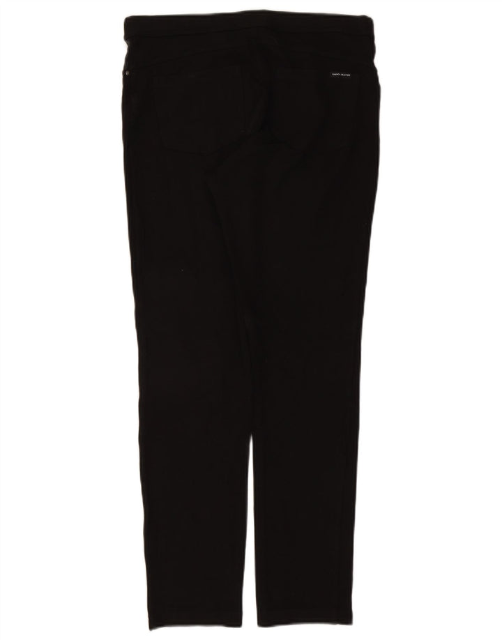 Dkny Pantalon Slim Casual Femme Moyen W30 L27 Noir Viscose