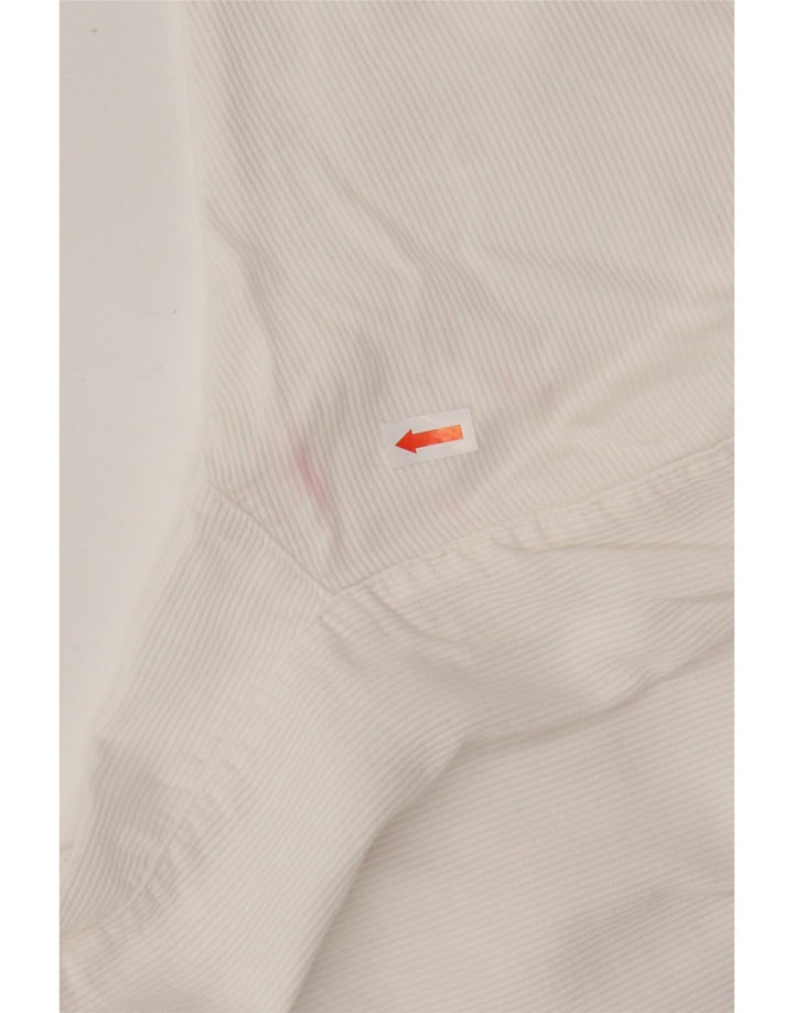 LES COPAINS Chemisier court en velours côtelé pour femme UK 12 Medium White Floral