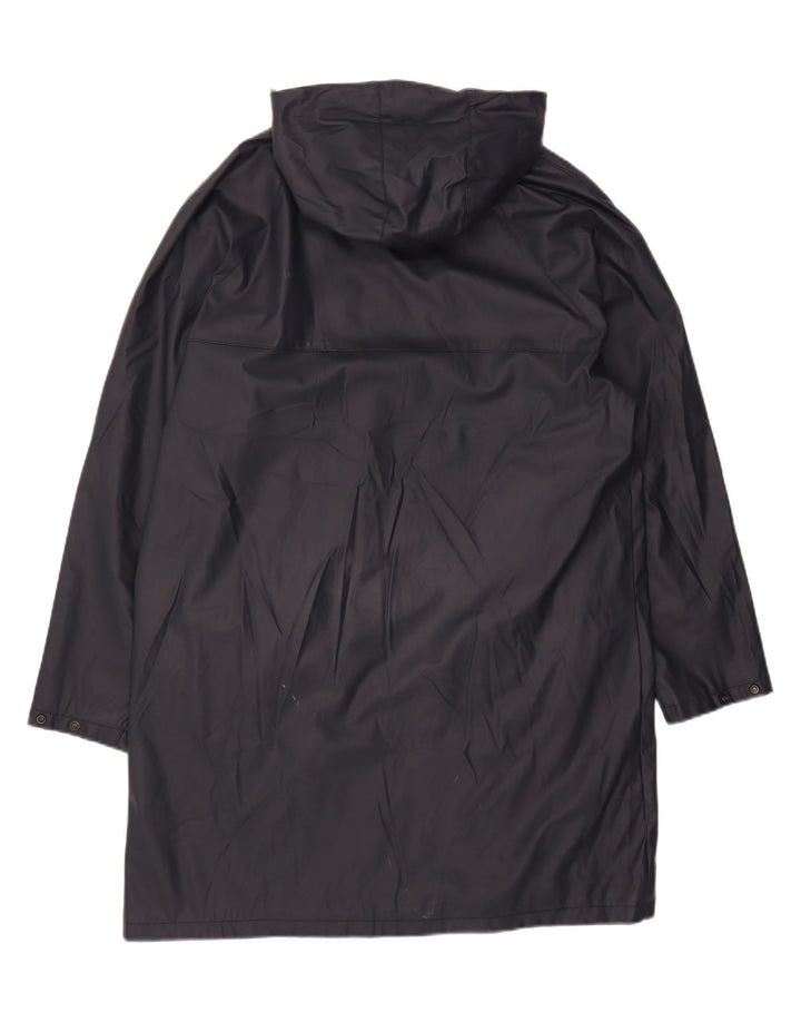 ZARA Manteau coupe-vent à capuche pour homme UK 40 Large Bleu Marine Polyester