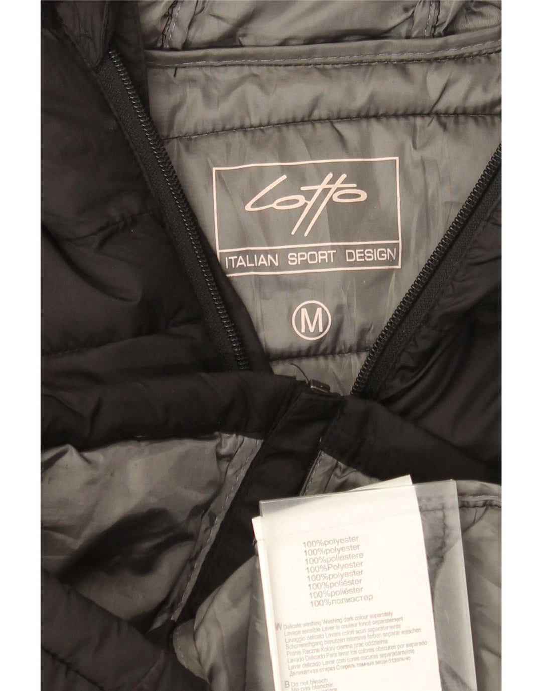 Lotto Veste matelassée à capuche pour femme UK 44 Medium Noir Polyester