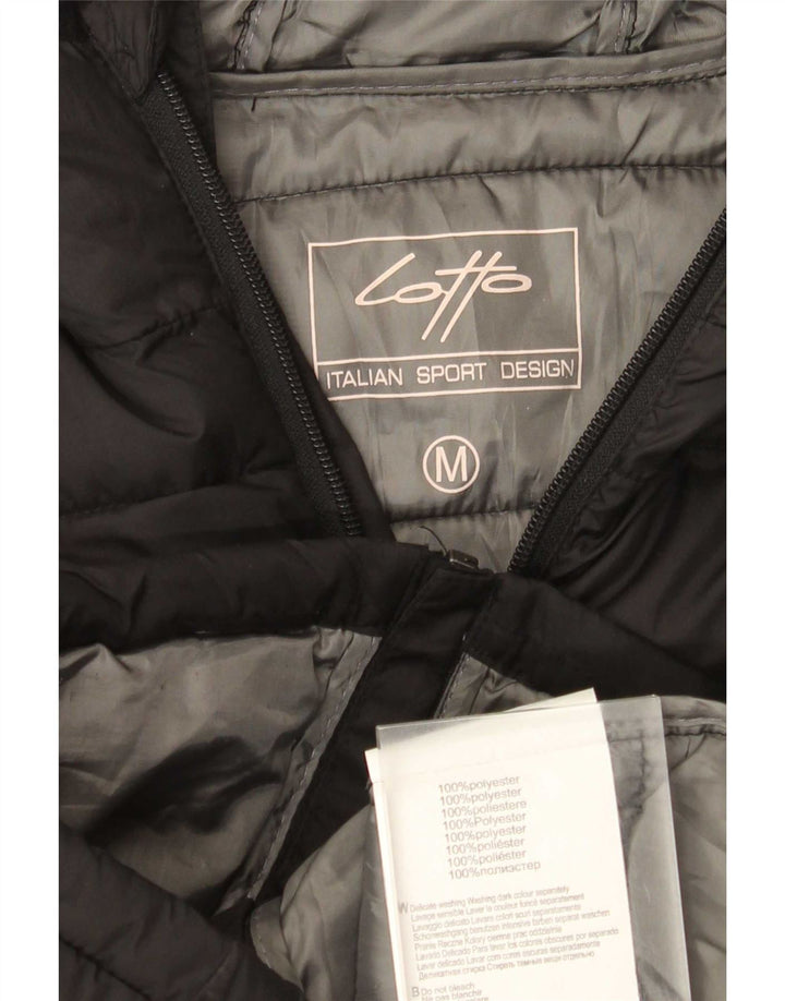 Lotto Veste matelassée à capuche pour femme UK 44 Medium Noir Polyester