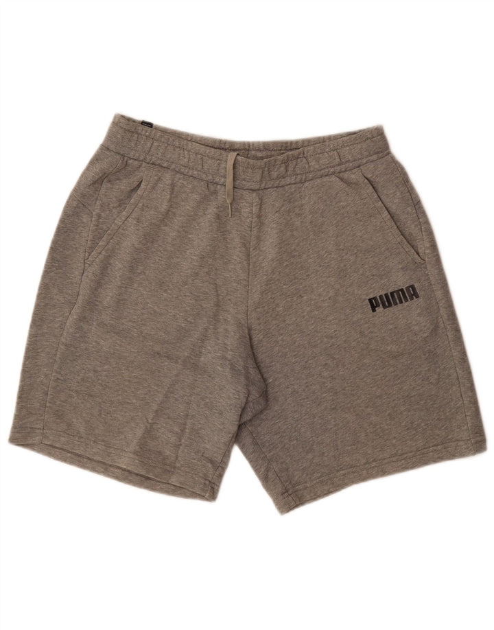 Puma Short de Sport Homme Gris Moyen Flecked Cotton