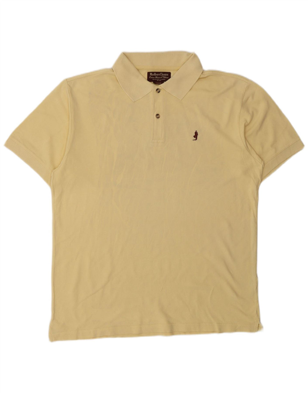 MARLBORO CLASSICS Polo Homme Large Jaune Coton