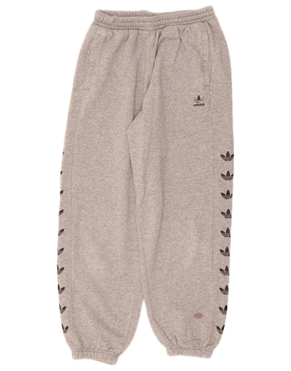 Adidas Pantalon de survêtement graphique pour femme Joggers UK 12 Gris moyen moucheté