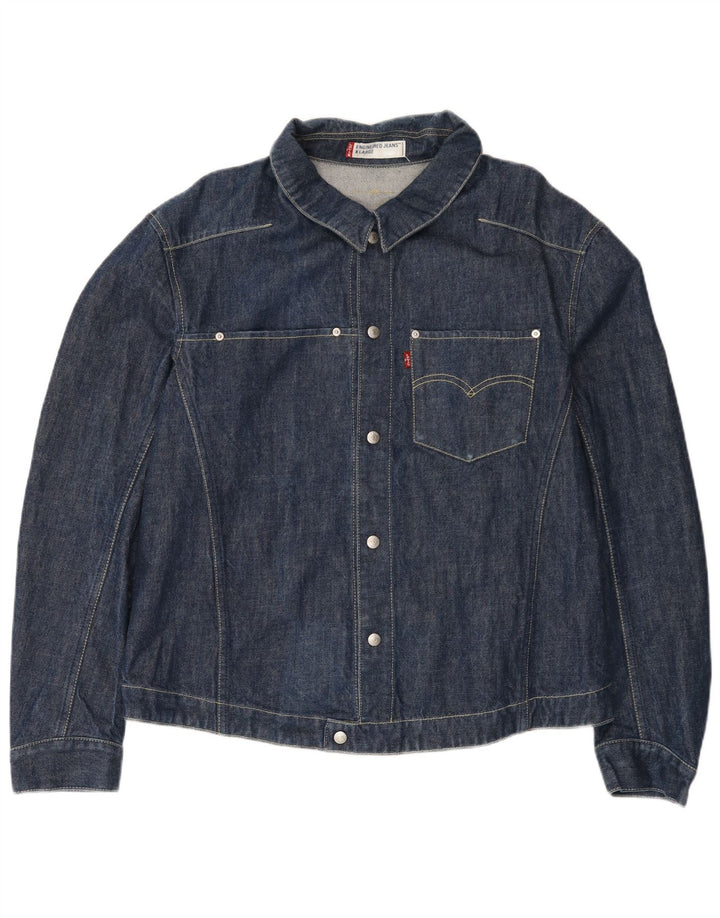 Levi's Veste en Jean Femme UK 42 XL Bleu Marine Coton