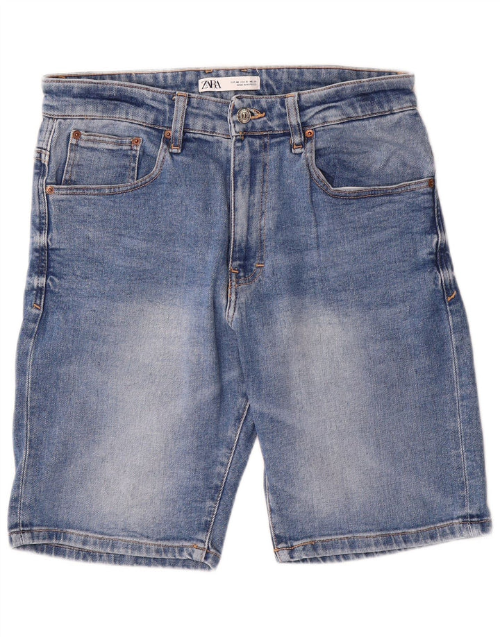 Zara Short en jean pour homme EU 40 Medium W31 Bleu Coton