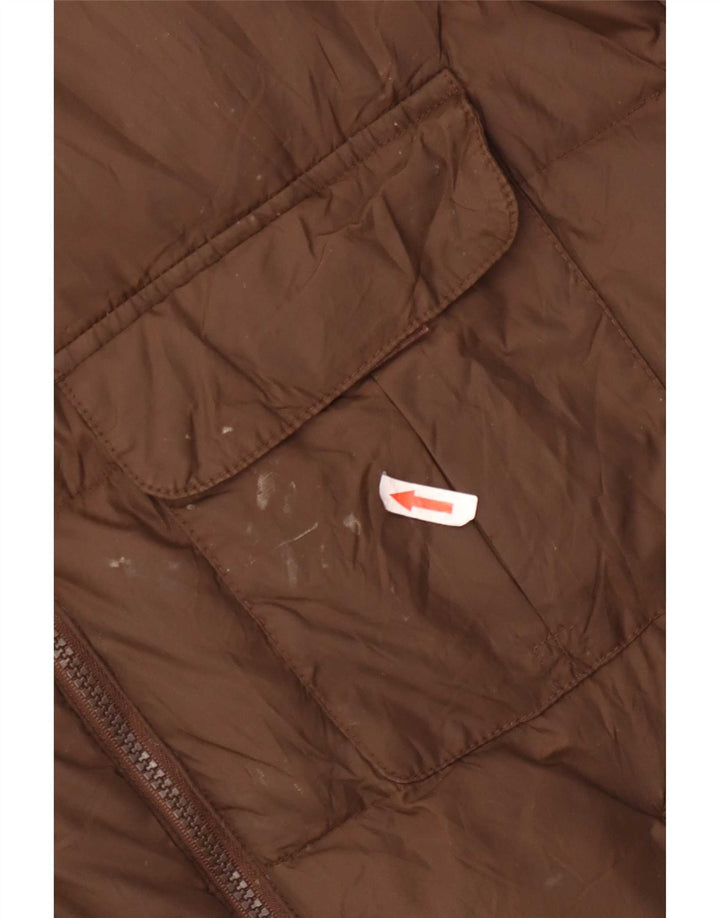 Armani Veste matelassée homme UK 44 2XL Marron Polyamide