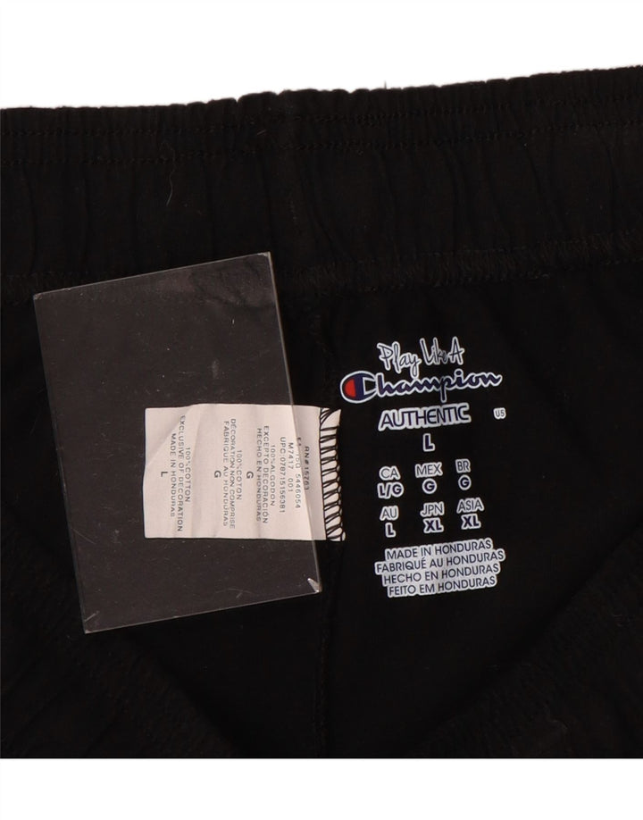 CHAMPION Short de sport pour femme UK 16 Large Noir Coton