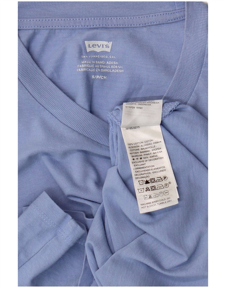 Levi's T-Shirt Femme UK 10 Petit Bleu Coton