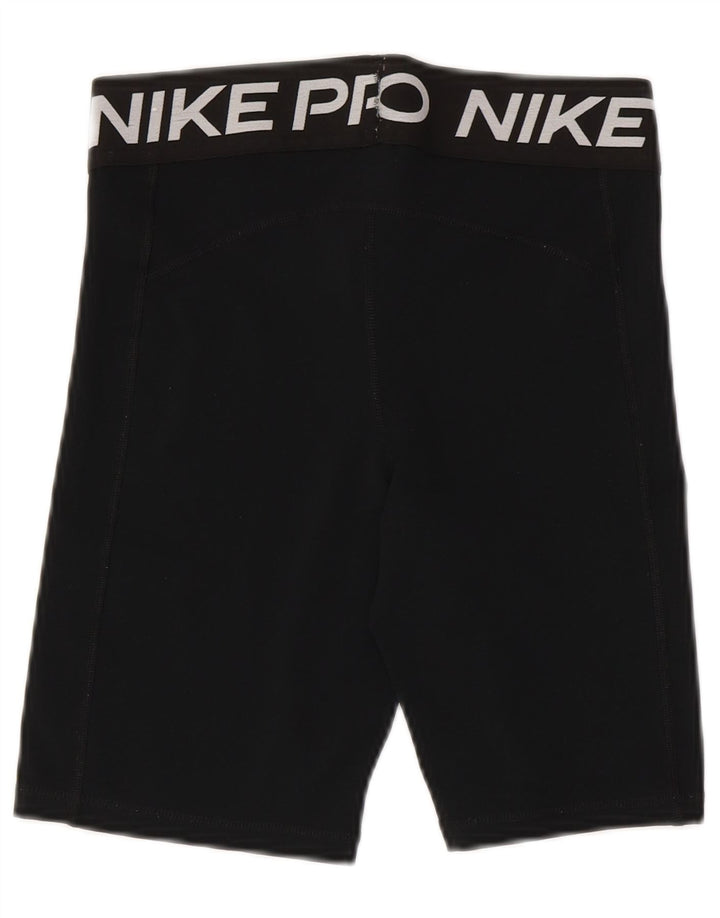 NIKE Short de sport Dri Fit Graphic pour femme UK 12 Noir moyen Polyester