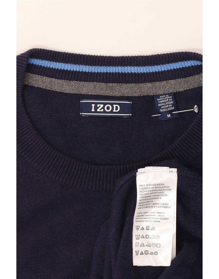 Izod Pull Col Rond Homme Bleu Marine Moyen Coton