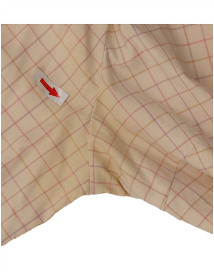 Gap Chemise à manches 3/4 pour femme UK 16 Grand carreaux beiges