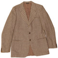 vintage Homme 3 Bouton Blazer Veste IT 52 XL Marron Géométrique Laine