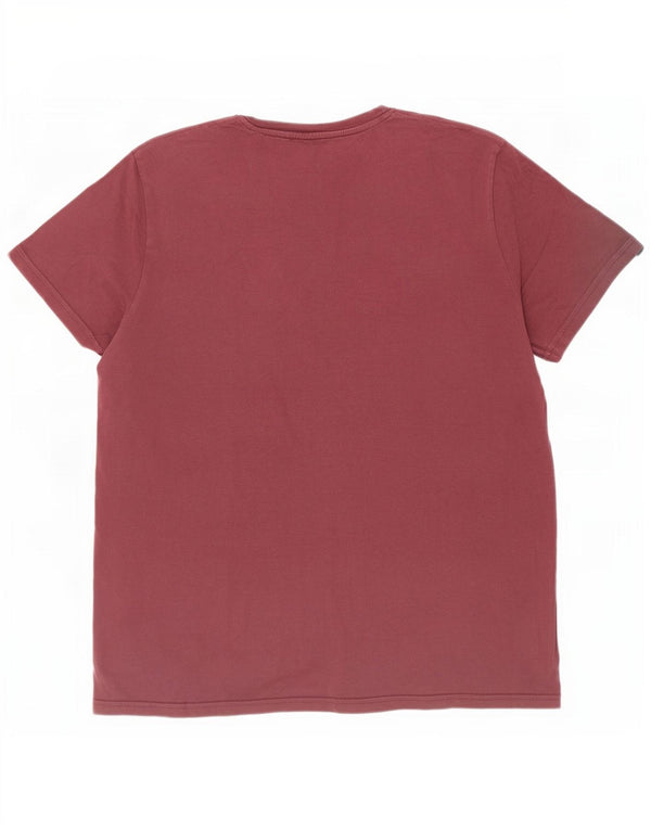 Alpha Industries T-Shirt Graphique Homme Coton Bordeaux Moyen