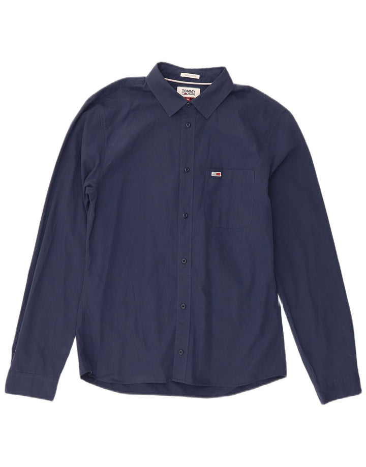 Tommy Hilfiger Chemise Regular Fit Homme Bleu Marine Moyen
