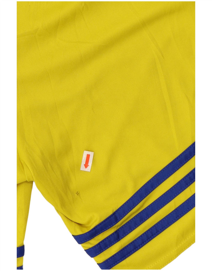 ADIDAS Short de sport Climalite pour hommes, petit, jaune, polyester
