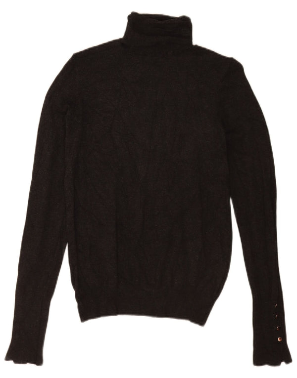 Zara Pull col roulé pour femme UK 8 Small Viscose Gris