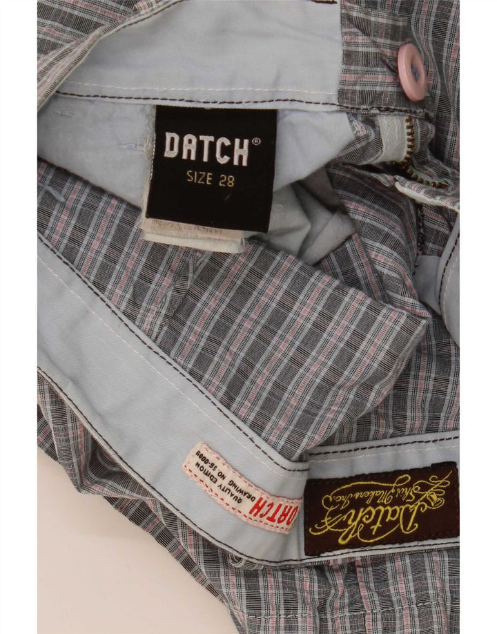 Datch Short Chino Homme W28 Petit Gris Carreaux Coton