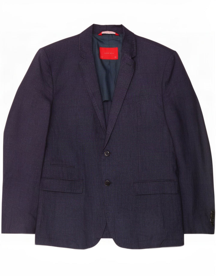 Zara Veste Blazer 2 Boutons Homme EU 54 XL Bleu Marine