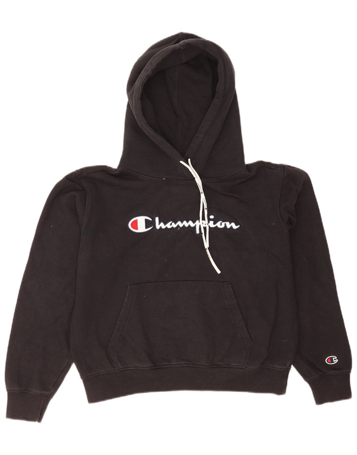 Champion Pull à capuche graphique coupe régulière pour homme, petit, noir